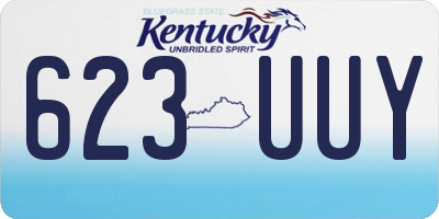 KY license plate 623UUY