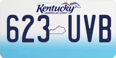 KY license plate 623UVB