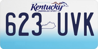 KY license plate 623UVK