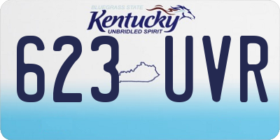 KY license plate 623UVR