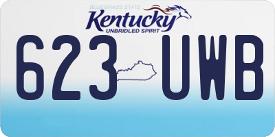 KY license plate 623UWB