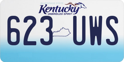 KY license plate 623UWS