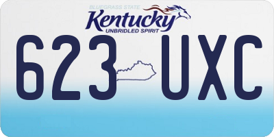 KY license plate 623UXC