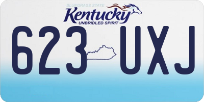 KY license plate 623UXJ