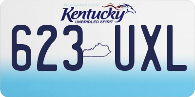 KY license plate 623UXL