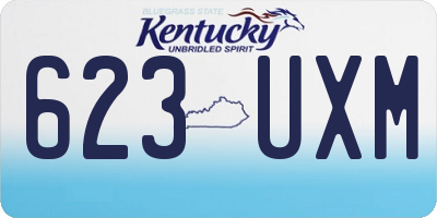 KY license plate 623UXM