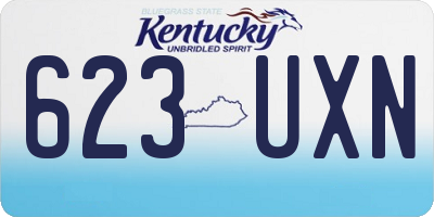 KY license plate 623UXN