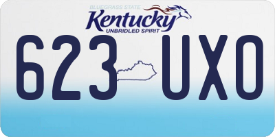 KY license plate 623UXO