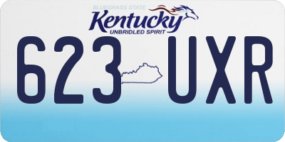 KY license plate 623UXR