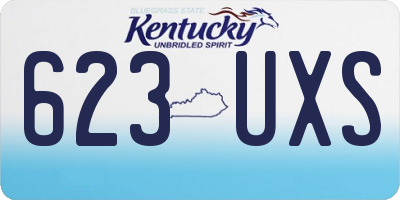 KY license plate 623UXS