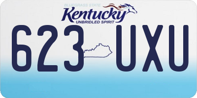 KY license plate 623UXU