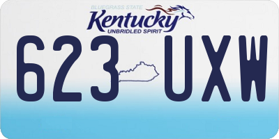 KY license plate 623UXW