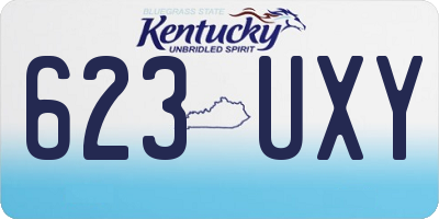 KY license plate 623UXY