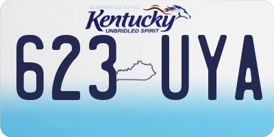 KY license plate 623UYA