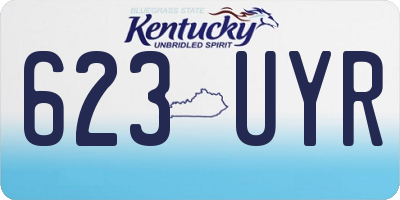 KY license plate 623UYR