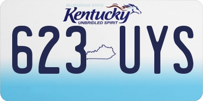 KY license plate 623UYS
