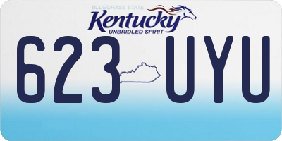 KY license plate 623UYU