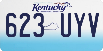 KY license plate 623UYV
