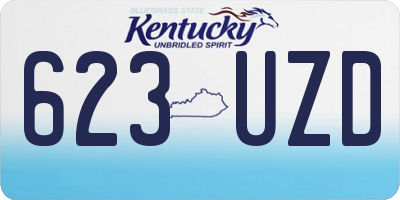 KY license plate 623UZD