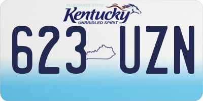 KY license plate 623UZN
