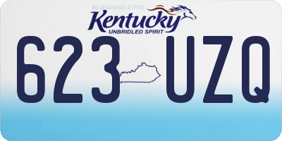 KY license plate 623UZQ