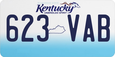 KY license plate 623VAB