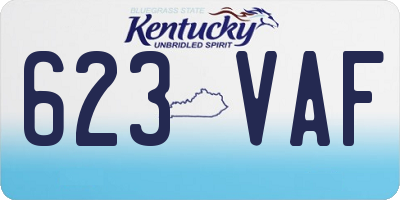 KY license plate 623VAF