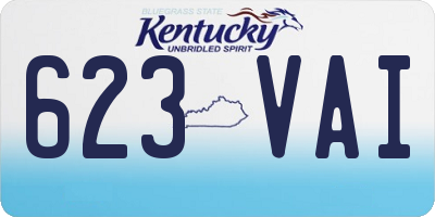 KY license plate 623VAI