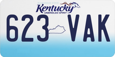 KY license plate 623VAK