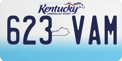 KY license plate 623VAM