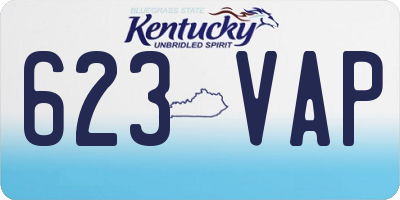 KY license plate 623VAP