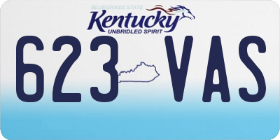 KY license plate 623VAS