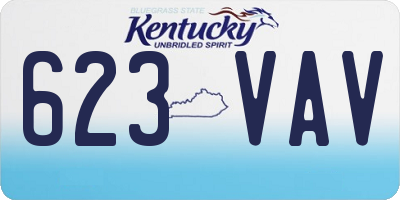 KY license plate 623VAV