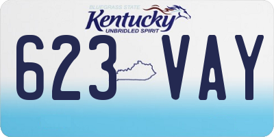 KY license plate 623VAY