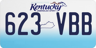 KY license plate 623VBB