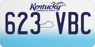 KY license plate 623VBC
