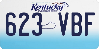 KY license plate 623VBF