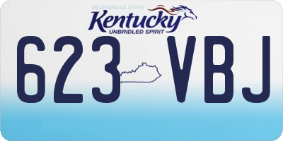 KY license plate 623VBJ