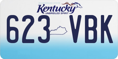 KY license plate 623VBK