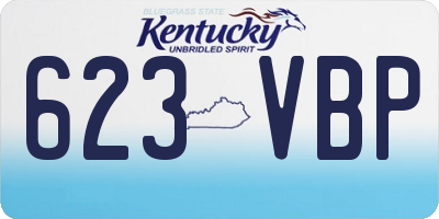 KY license plate 623VBP