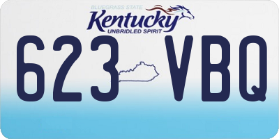 KY license plate 623VBQ