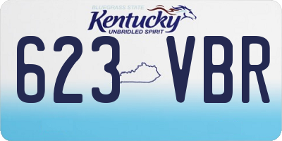 KY license plate 623VBR
