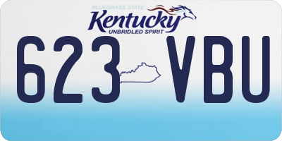 KY license plate 623VBU