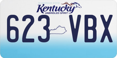 KY license plate 623VBX