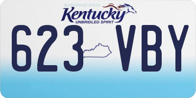 KY license plate 623VBY