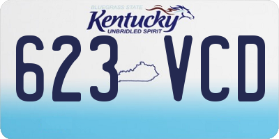 KY license plate 623VCD