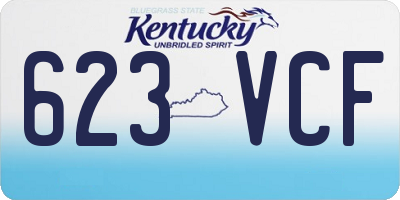 KY license plate 623VCF