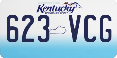 KY license plate 623VCG
