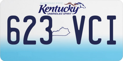 KY license plate 623VCI