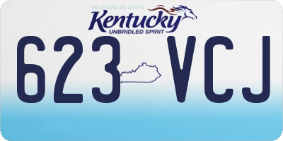 KY license plate 623VCJ